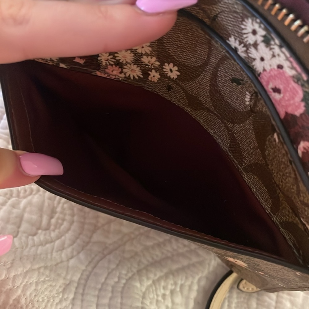 Coach Brown Floral Crossbody Bag - Picture 6 of 6